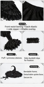 Twilight Witch-Inspired Black Gothic Lolita Skirt Set - image 32