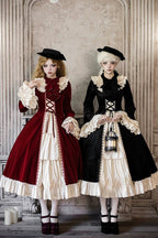 Letters and Poems · Nutcracker Box - Long Sleeves Ruffled Open-Front Bow Lace-Up Gothic Lolita Dress - image 2