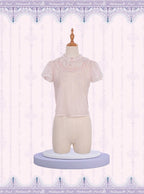 Rose Puff-Sleeve Lace Blouse for Lolita Fashion - Mademoiselle Pearl - image 1