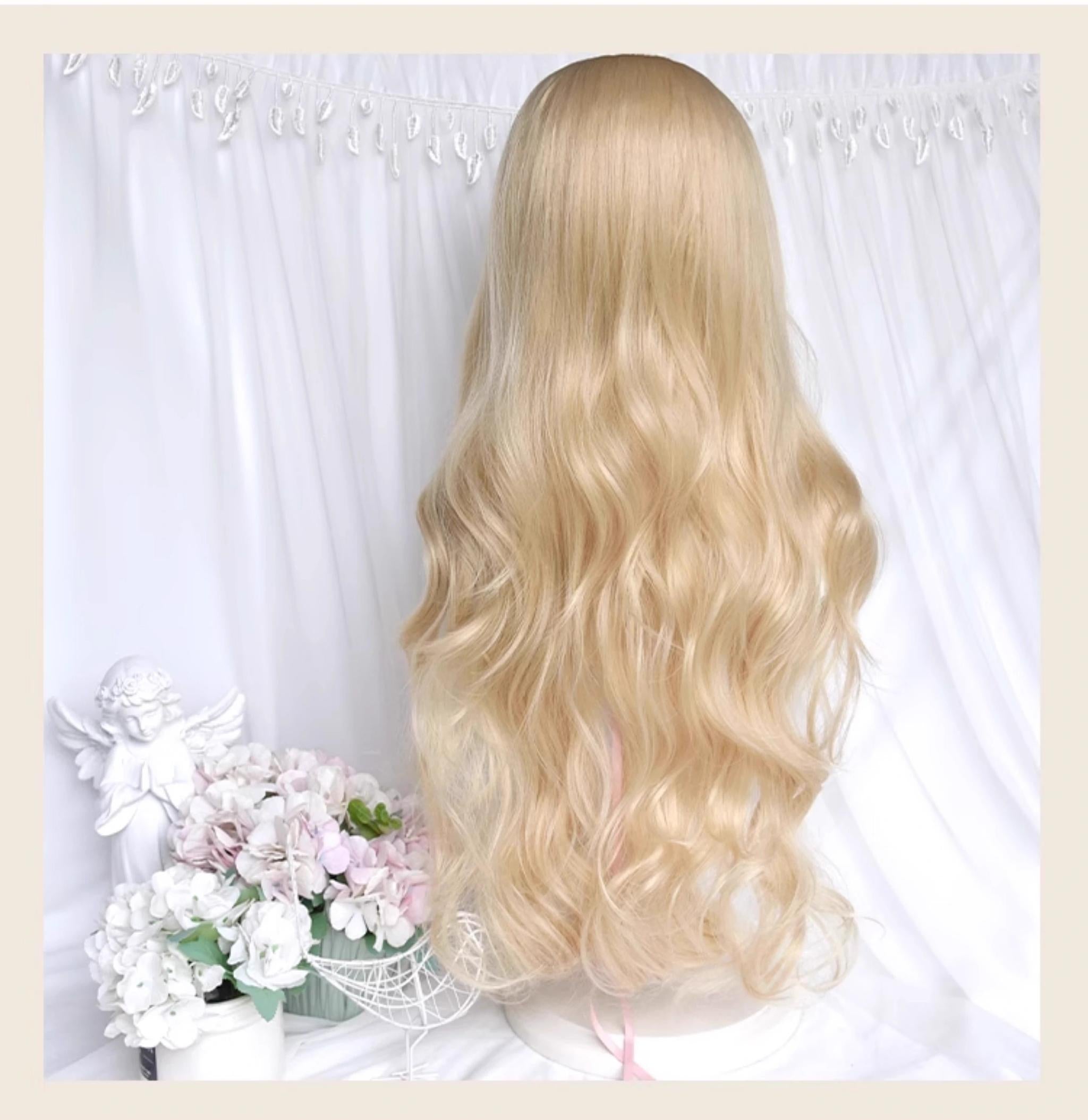 Elegant Lolita Platinum Wig Long Curly Layered Wig - image 7