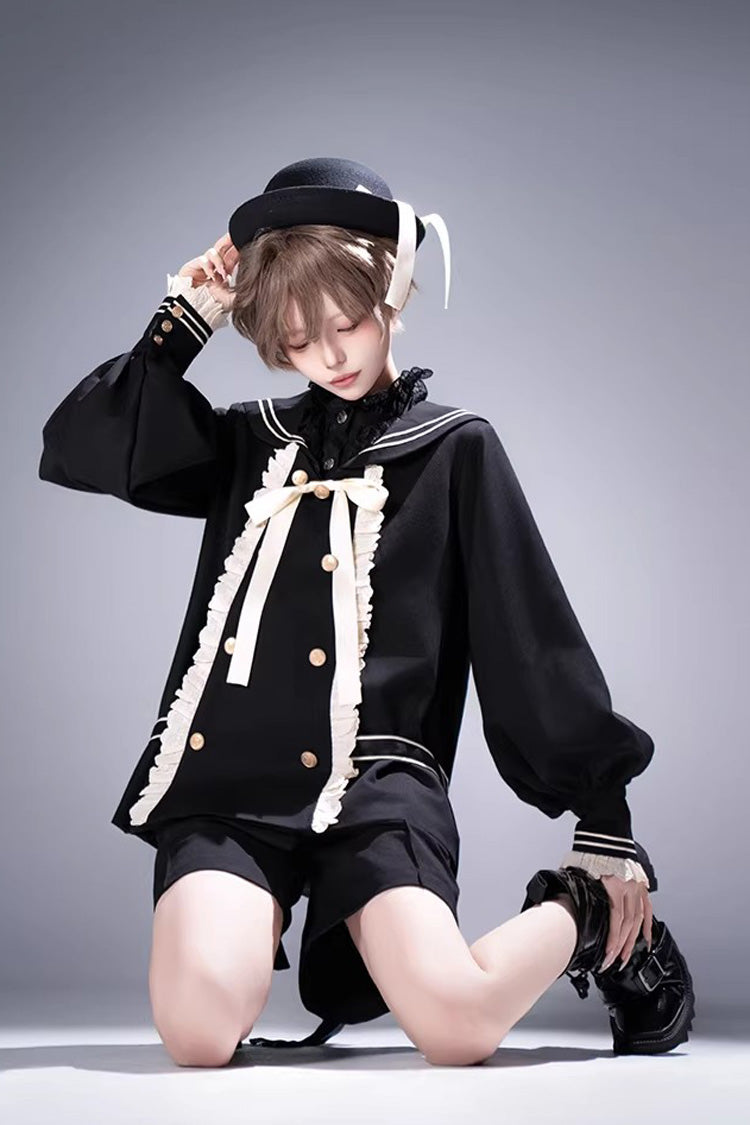 City of Mist - Gothic Ouji Coat & Shorts Set - image 5