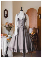 Classic Lolita A-Line Skirt, Button-Front Vest and White Blouse - image 39