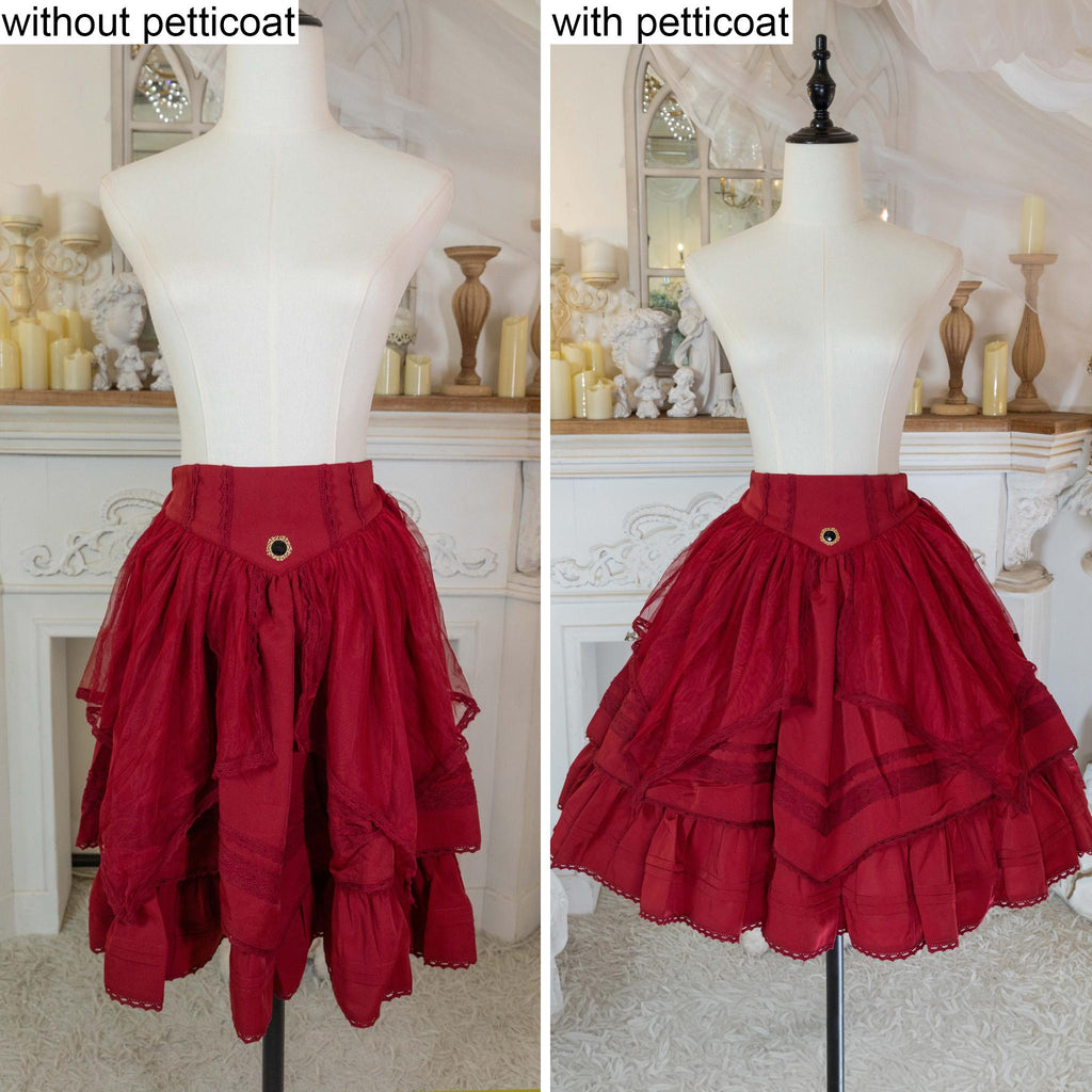 Noloria - Medium-High Volume Lolita White Puffy Petticoat, 17.7" (45 CM) - image 13