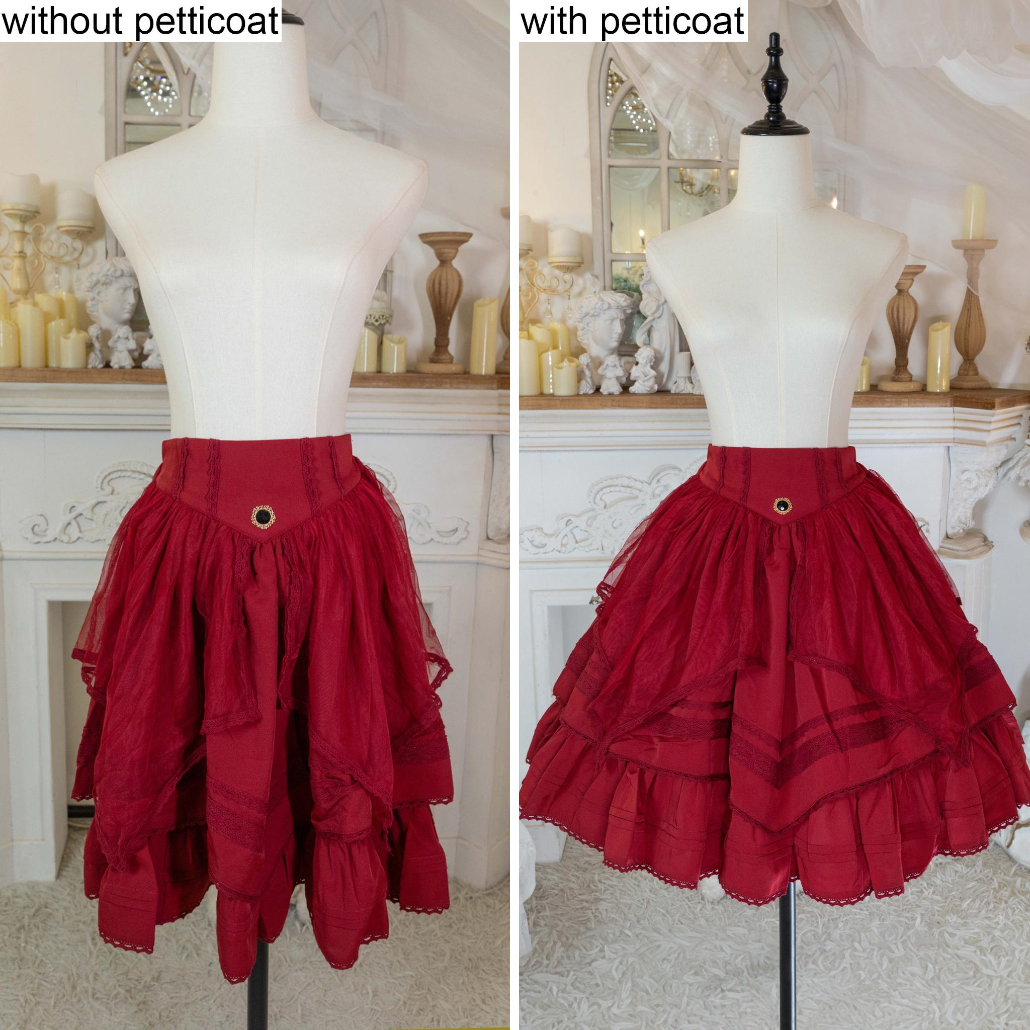 Noloria - Medium-High Volume Lolita White Puffy Petticoat, 17.7" (45 CM) - image 13