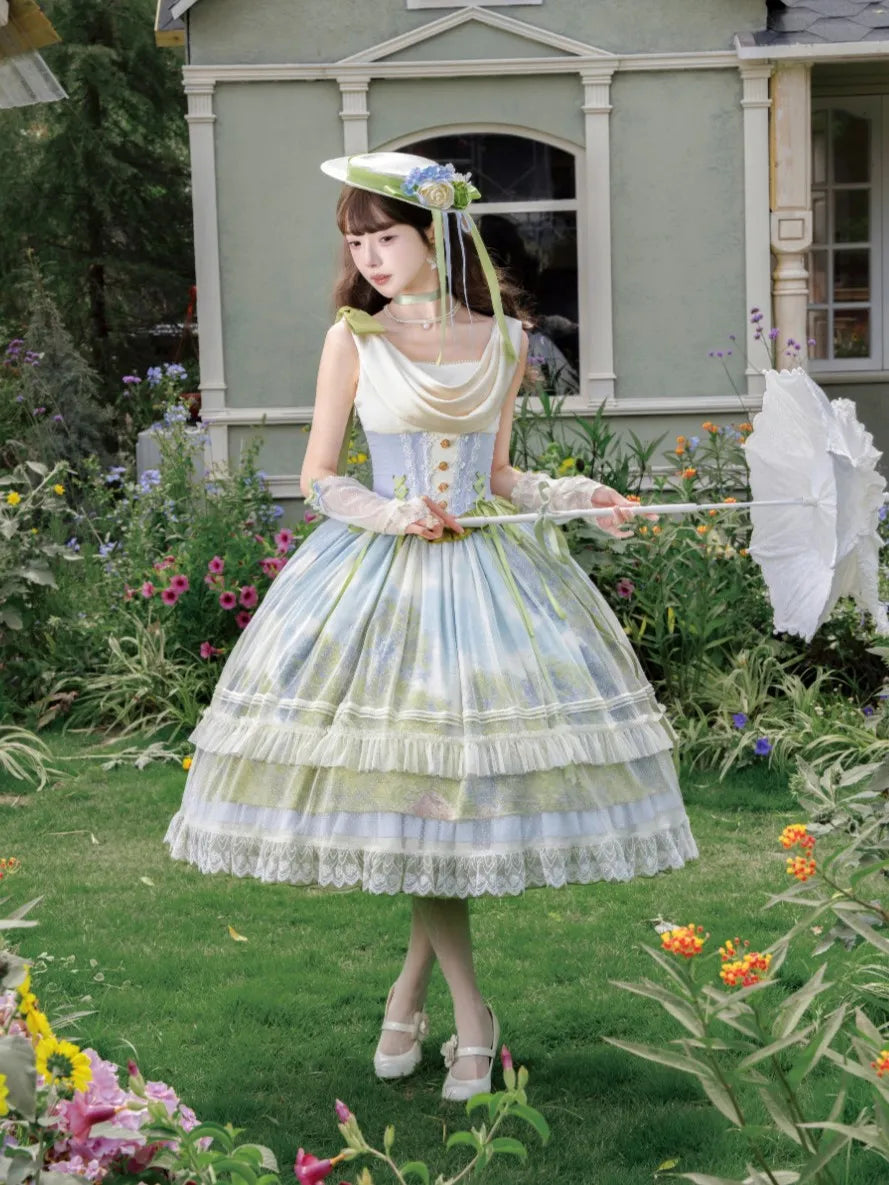 Giverny Spring Day - Elegant Fairy Lolita JSK Collection - image 2