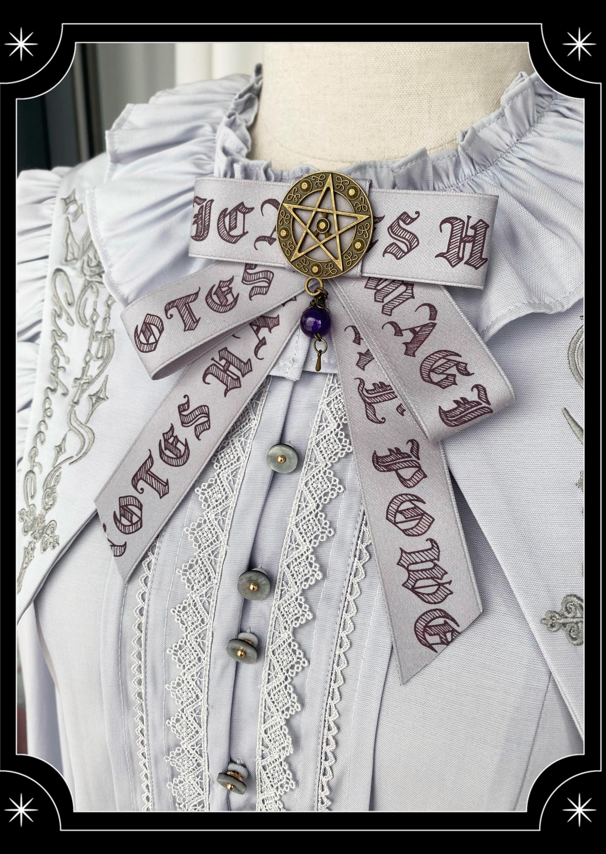 Witch Notes - Gothic Lolita Embroidered Dress Suit, Cross and Rose Print - image 38