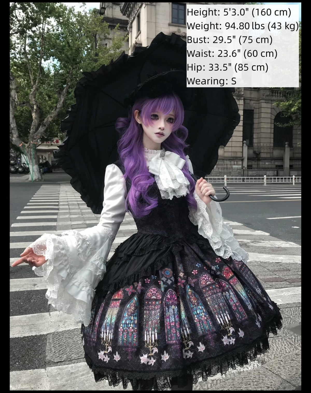 Temple Stained Glass Gothic Lolita JSK and Blouse Set - image 7