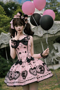 Sugar Bear - Halterneck Sleeveless Embroidered Bow Sweet Lolita Dress - image 1