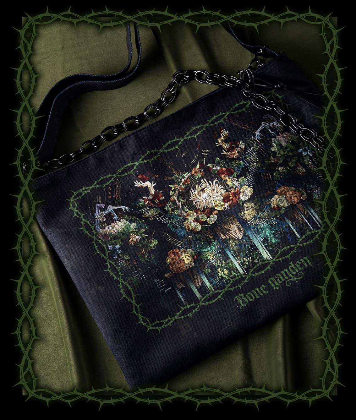 Bone Garden - Gothic Lolita Printed Tote Bag, Adjustable Strap - image 6