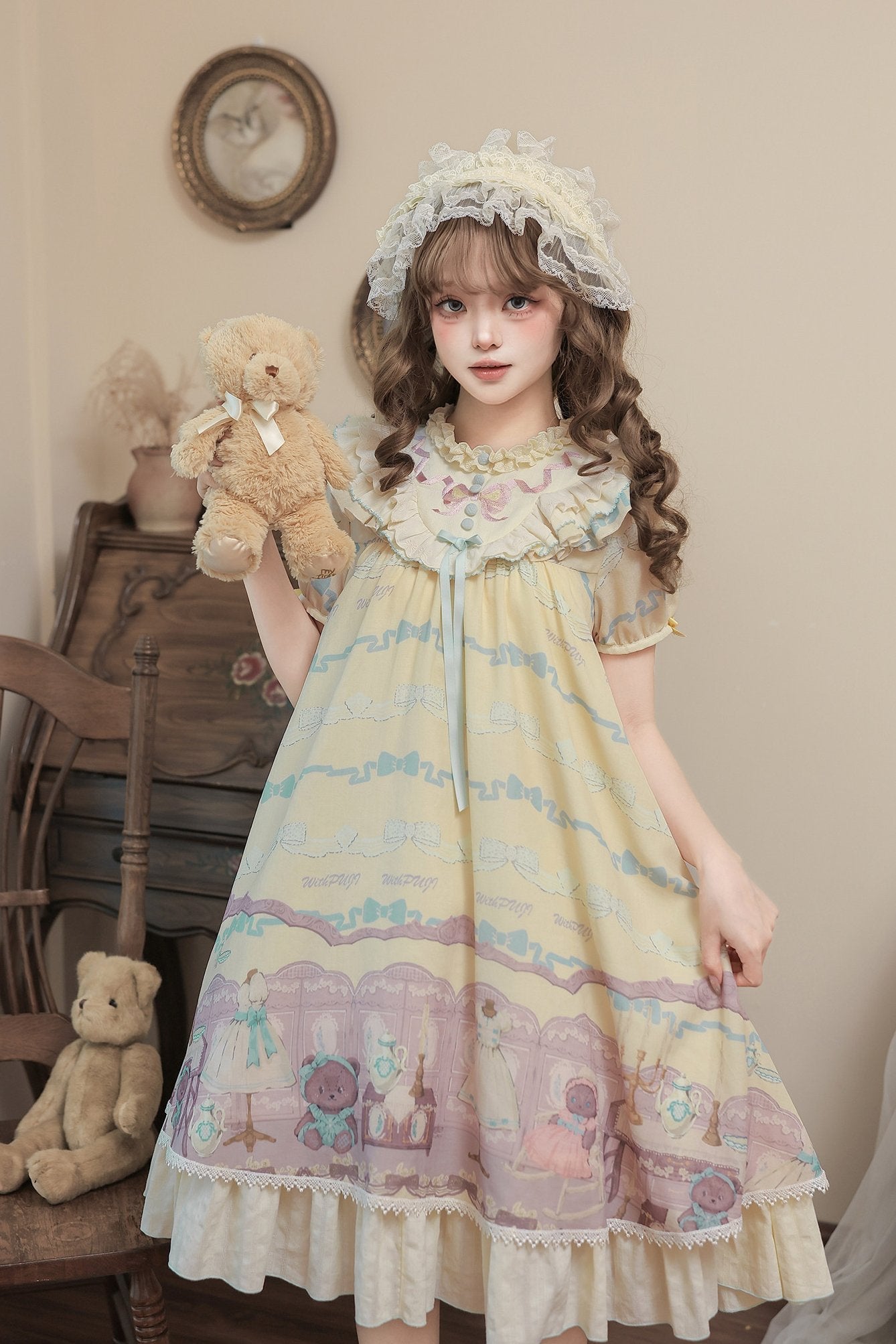 Frosted Bear Dollhouse - Sweet Lolita OP Set - image 7