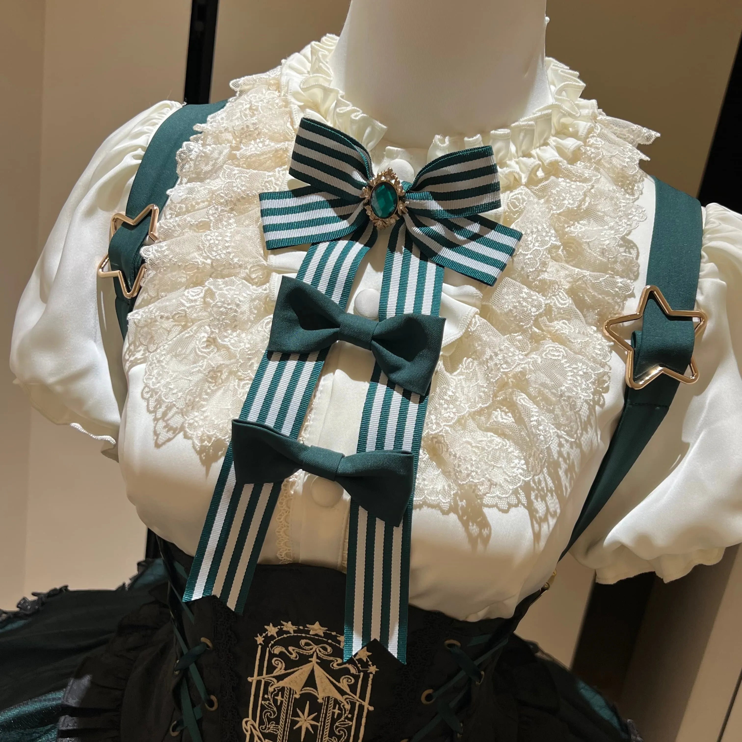 Star Track Academy Stripe Corset Gothic Lolita SK Dress Set - image 20