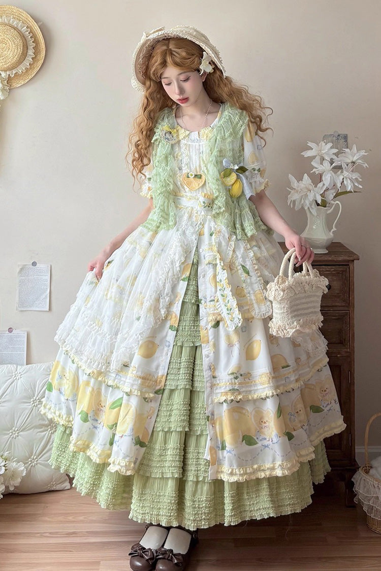 Lemon Chicken - Multi-Layered Ruffle Sweet Elegant Lolita Skirt Petticoat 2 Colors - image 4