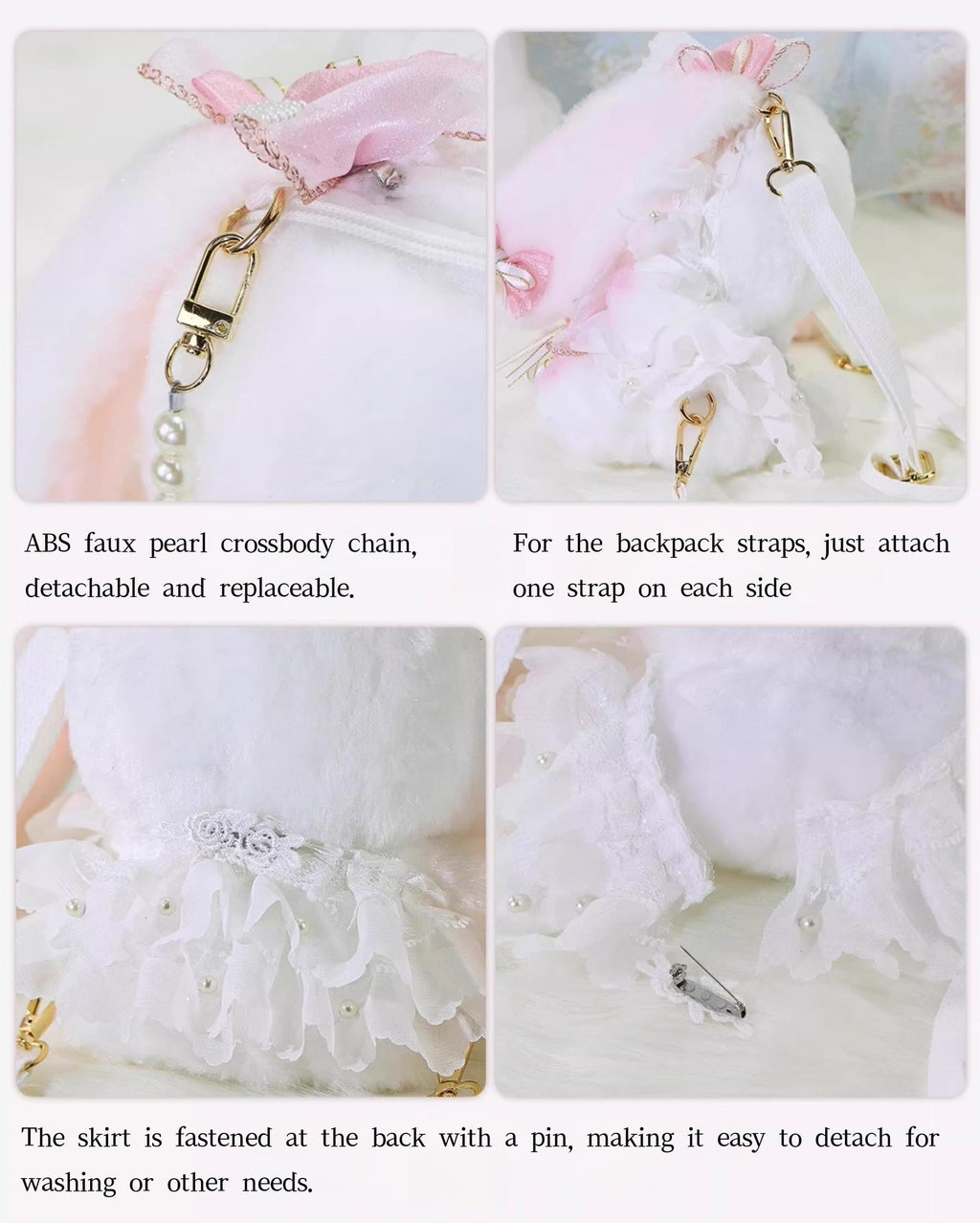 Sweet Lolita Plush Bag, Cute Bunny Shape - image 6