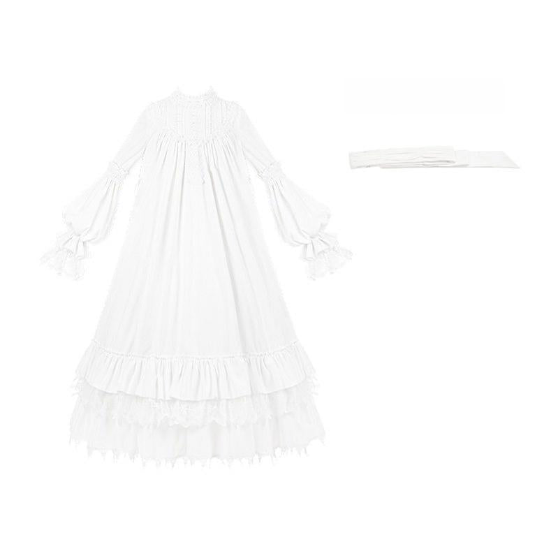 Dawn Bell & Dusk Song - Gothic Lolita Velvet OP Dress, Back Zipper and Accessories - image 28