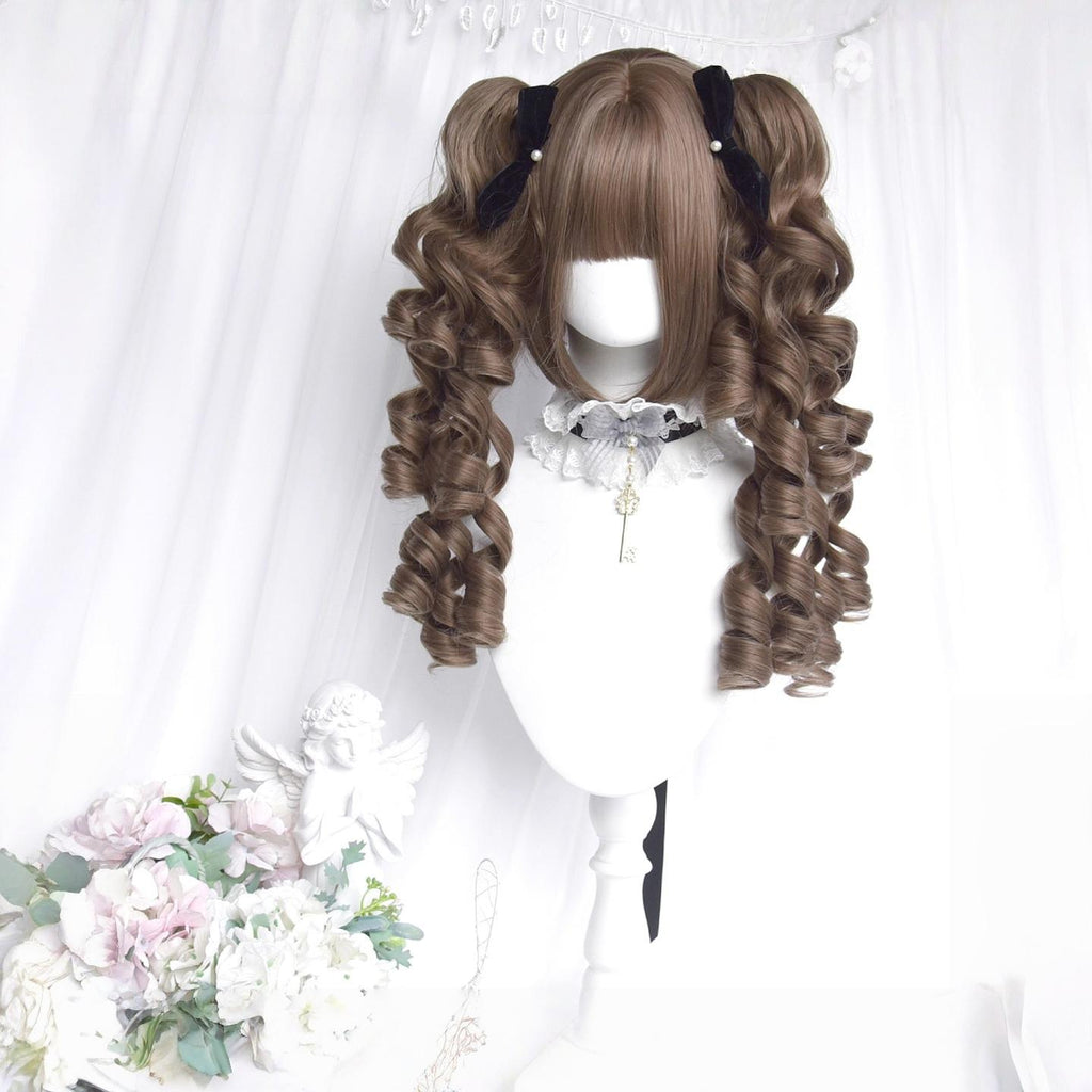 Doll-Like Lolita Wig with Detachable Curly Ponytails - image 7