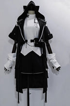 Functional Style Ouji Cat-Ear Long Coat in Black - image 3