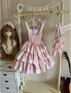 Otome Heart Cotton Old School Lolita JSK Dress Suit and Accessories - image 19