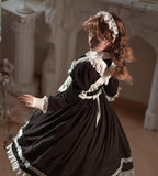 Halloween Gothic Lolita OP Maid Lolita Dress Elegant Lolita OP - image 6