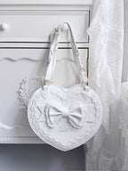 Lolita Heart-Shaped Bag with Butterfly Bow Detail - 4 Colors - image 5