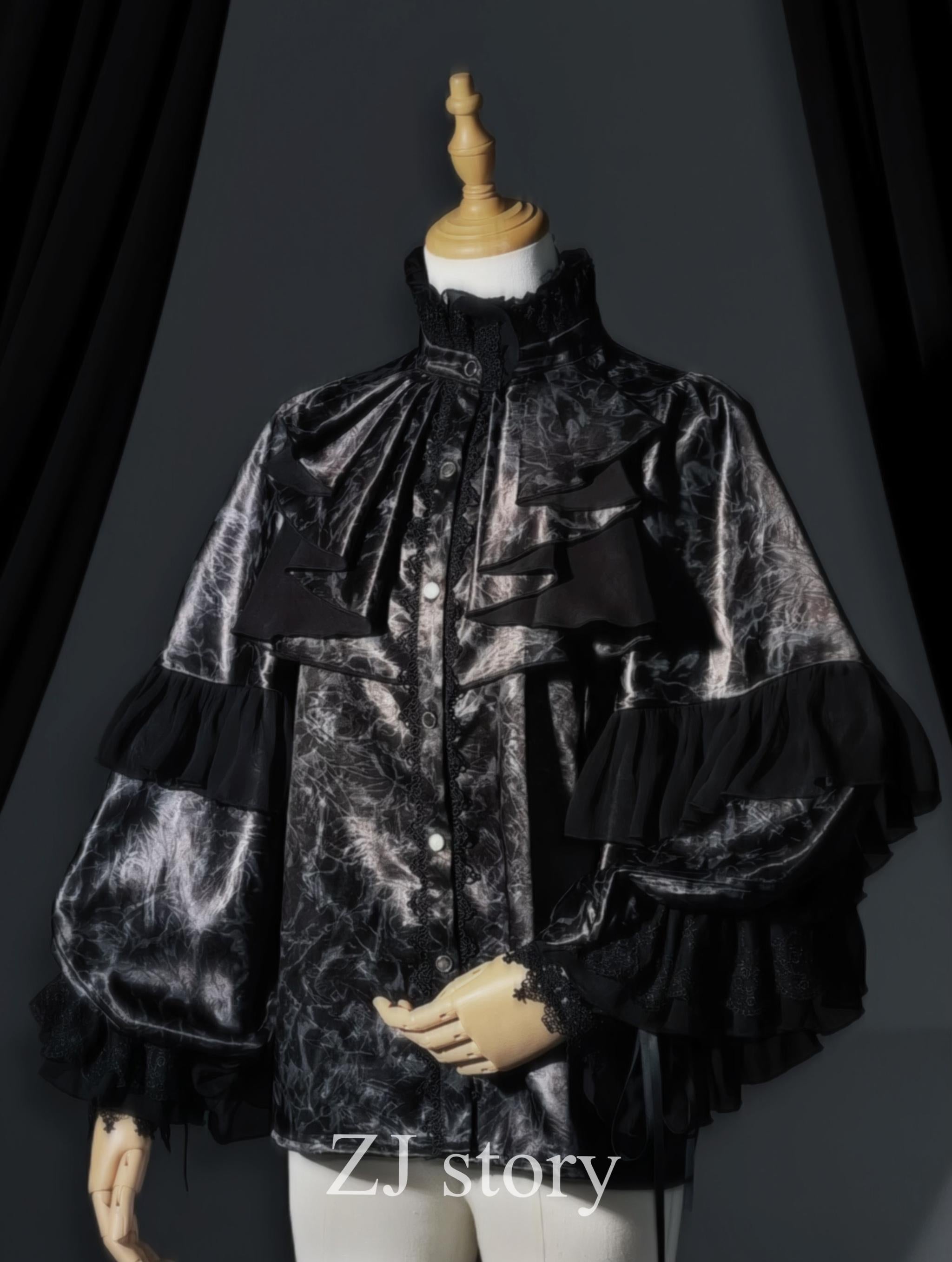 Dragon Bone Cemetery - Gothic Lolita Long Sleeve Blouse - image 35