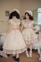 Lily's Dream - Apricot Sweet Lolita Dress, Short and Long Versions - image 6
