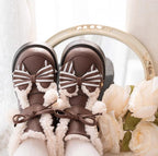 Milk Bear - Winter Lolita Shoes Thick Sole Fleece Snow Boots - image 9