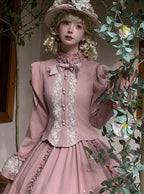 Embroidered Classic Lolita OP Dress, Lace Trim Shirt and Accessories - image 12