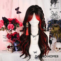 Bathing Flames - Red & Black Highlighted Gothic Lolita Wig - image 2