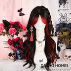 Bathing Flames - Red & Black Highlighted Gothic Lolita Wig - image 2
