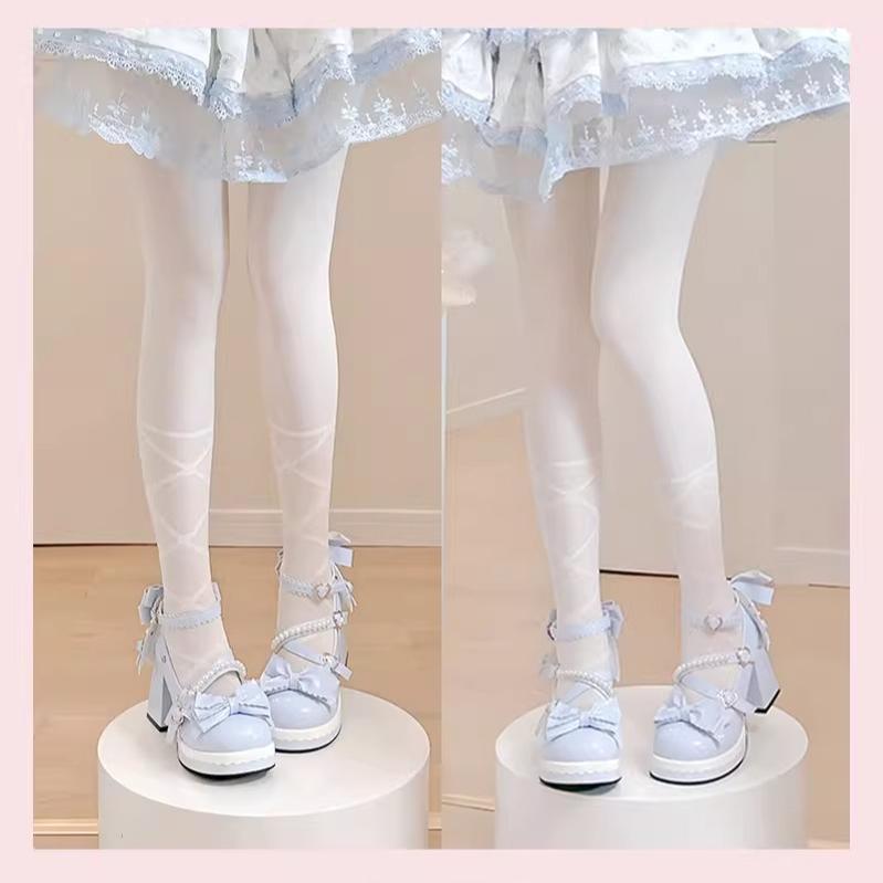 Crush Complex - Sweet Lolita Heel Shoes, Pearls & Bows - image 27
