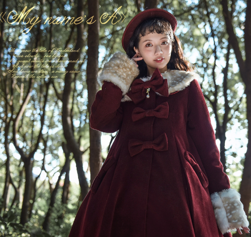 Casual Lolita Winter Wool Down Coat Multicolors - image 24