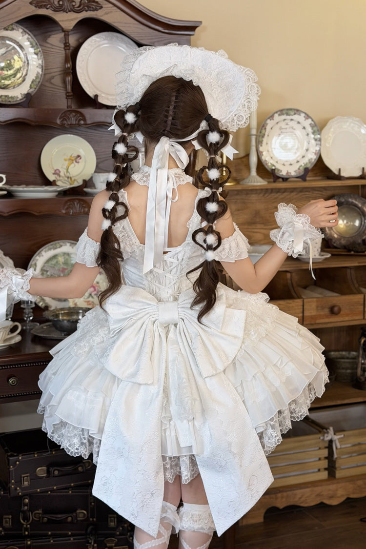 White Pearl Ballet Sweet Lolita JSK Dress - image 10
