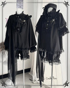 Black Moonlight - Ouji Lolita Chiffon Shirt Outfit Collection - image 10