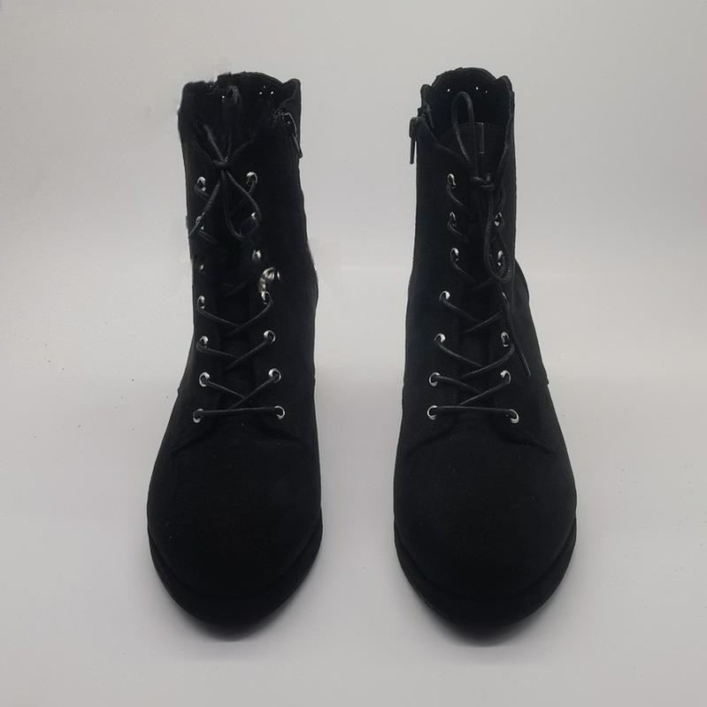 Retro Lolita Shoes High Heel Suede Shoes Petal Shaped Topline Customized - image 6
