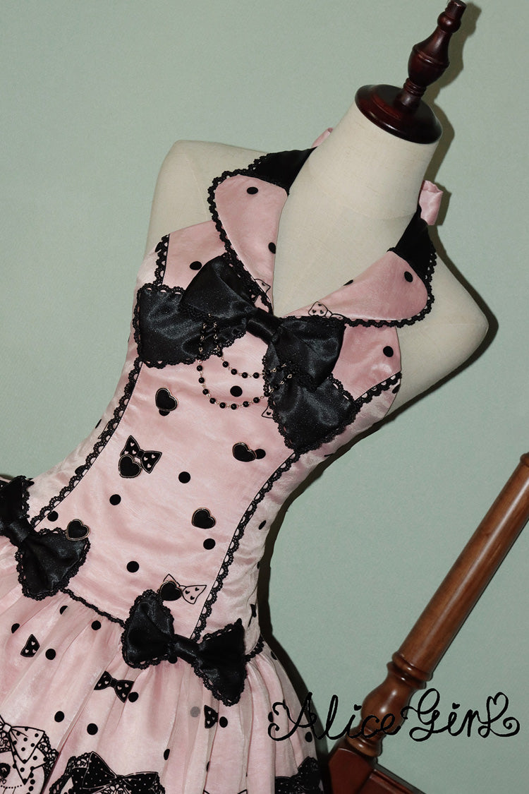 Sugar Bear - Halterneck Sleeveless Embroidered Bow Sweet Lolita Dress - image 10