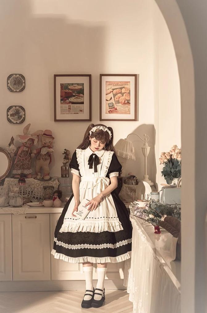 Halloween Gothic Lolita OP Maid Lolita Dress Elegant Lolita OP - image 10