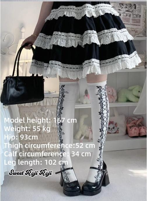 Classic Lolita Socks Autumn Mid-calf Cotton Socks - image 4