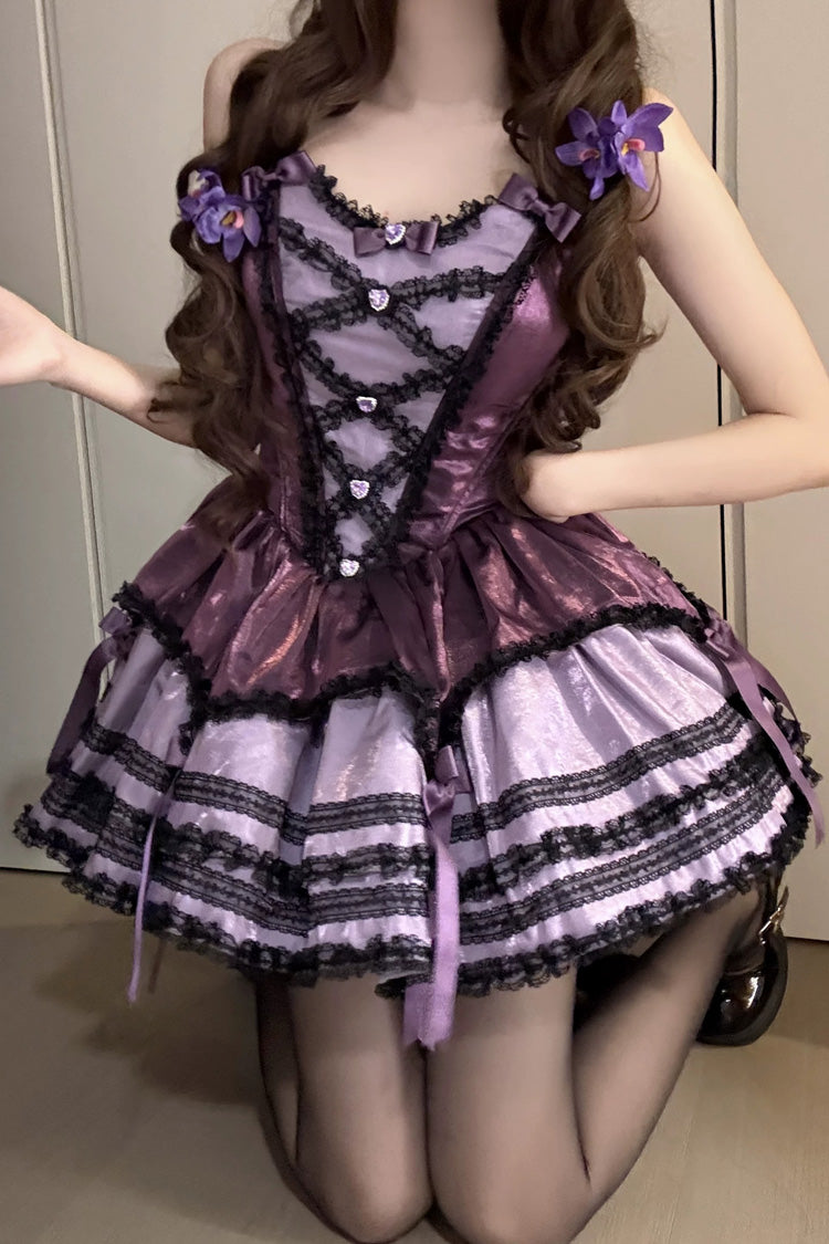 Purple Jasmine Rain Sweet Lolita JSK Dress - image 4