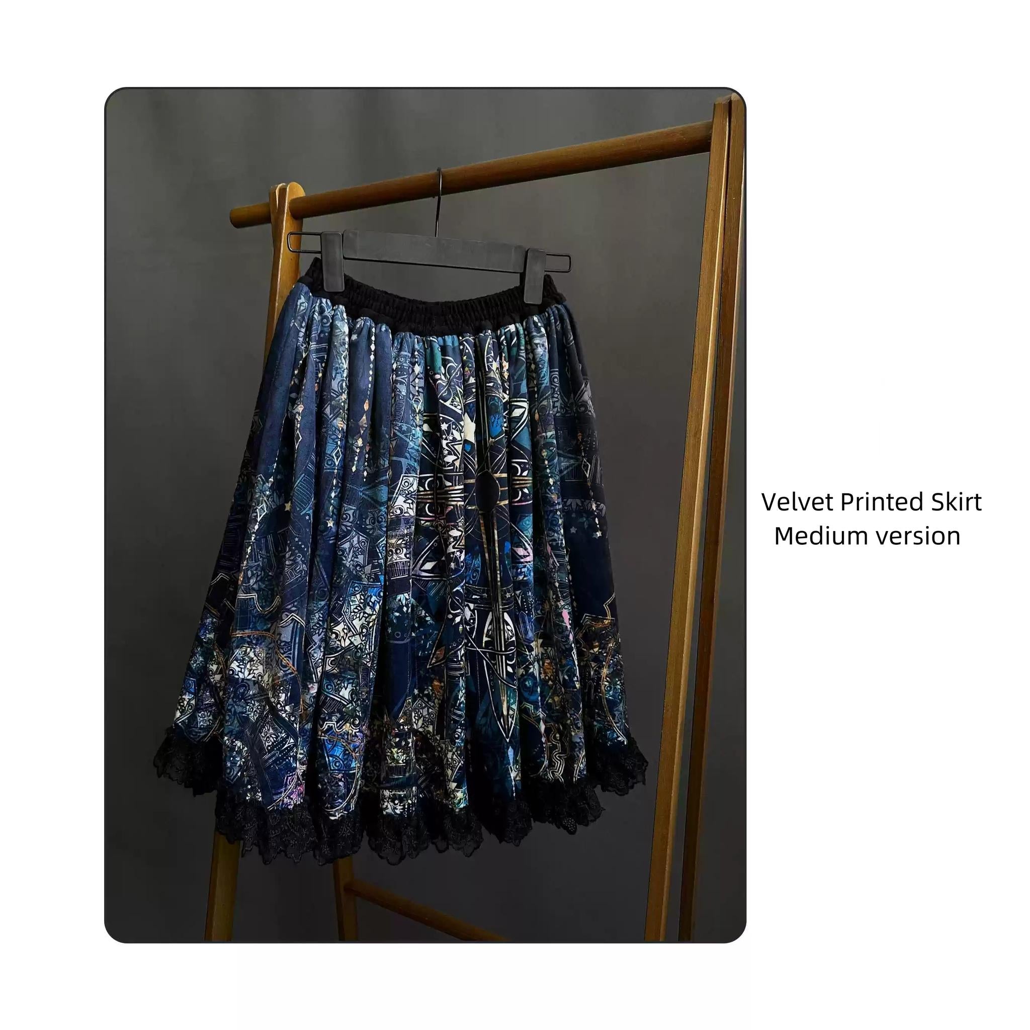 Night Traveler - Classic Gothic Lolita Dress with Stained Glass Window Print - image 60