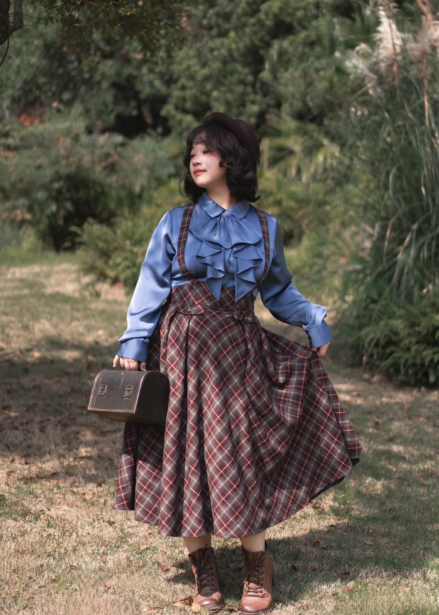 Forest Dew - Elegant Lolita Slim-Fit Shirt with Detachable Jabot - image 17
