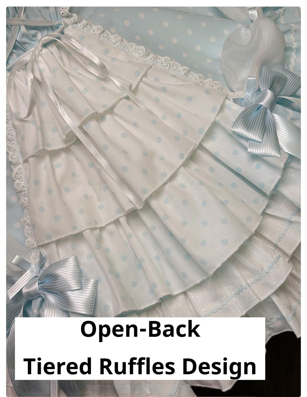 Old School Lolita Halter Neck OP Dress, Polka Dot Accent - image 40