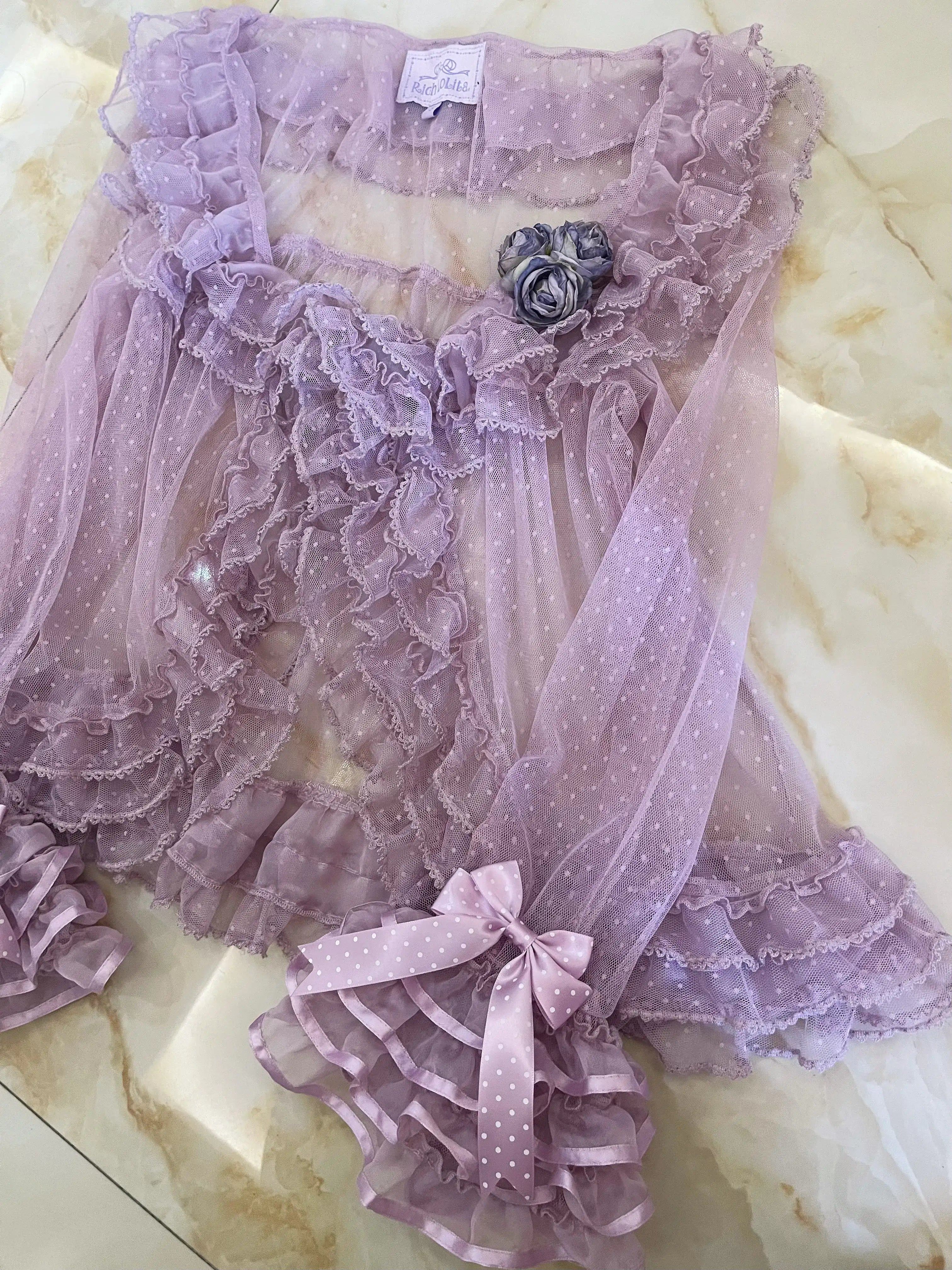 Be My Sweetheart Floral Tiered Sweet Lolita OP JSK Dress and Accessories - image 16