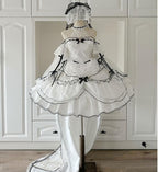 Layered Poem Wedding Sweet Plus Size Lolita JSK Dress Set - image 6