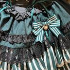 Star Track Academy Stripe Corset Gothic Lolita SK Dress Set - image 12