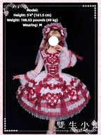 Heart of Love - Sweet Lolita Wedding JSK, Bow Details - image 12