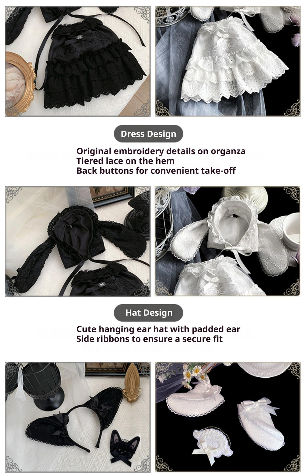 Puppet Box - Kawaii Lolita Bag Lamb Kitten Detachable Bag Dress Hat and Accessories - image 36
