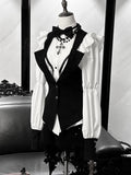 Gothic Tailcoat Waistcoat with Pompoms and Back Lacing - Shi Zhi Mao - image 1