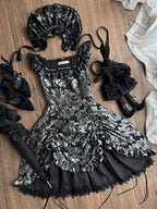 Silver and Black Ruffled JSK Gothic Lily - Miss Point - image 7