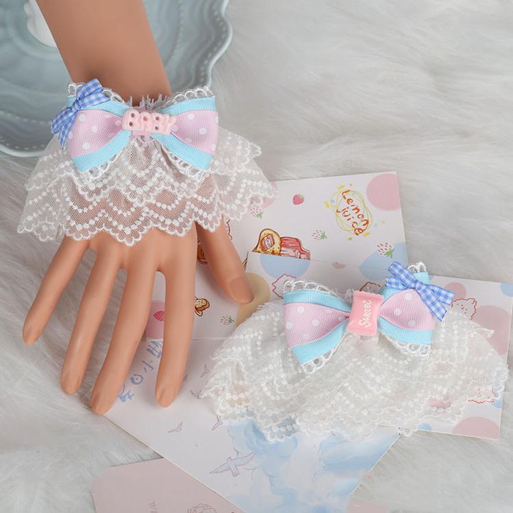 Pink and Blue Sweet Lolita Bow Headwear - image 30