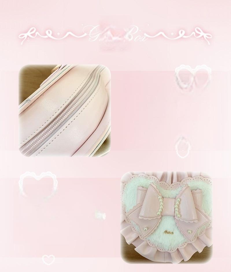Small Gift Box - Sweet Lolita Heart Handbag, Bow Accent - image 7